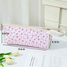 1pc Quilted Hair Brush & Travel Bag - Suitable For Hair Accessories And Shark FlexStyle, Portable Makeup Bag Can Hold Hair Dryer And Curling Iron, Multi-Functional Storage Bag Can Hold Cosmetics, Lipstick, Brushes, Skincare Products And Underwear, Bedroom And Bathroom Essential Storage Tool, Perfect Holiday Gift - Multicolor - View 11