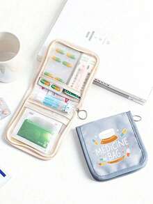 卡通药丸图案便携式药袋，多色旅行药盒，轻巧便携，可轻松放入包袋/手提包中，用途广泛，可用作药袋、药盒和旅行药袋，方便携带维生素、补充剂和小药丸，适合旅行者、忙碌的上班族、学生、家庭使用，是日常出行、旅行、办公和户外活动的理想之选。 - 彩色 - 查看 3