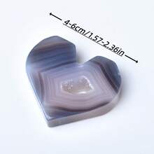 CUPIDCRYSTAL Natürliche Achat-Herzscheiben, geeignet als Geschenke, Büro- und Heimdekoration, kreative Präsente, Kristallornamente und Figuren, Valentinstags- und Muttertagsgeschenke - Verschiedenfarbig - Übersicht 2