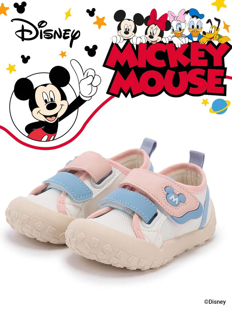 Disney Authentic Collaboration With | A Pair Of Children's Sneakers, Suitable For Daily, Festival, Sports, And Outdoor Wear. It Fits The Foot Comfortably, Is Anti-Slip, Wear-Resistant, And Breathable (Boys' Sneakers, Boys' Board Shoes, Children's Sneakers, Girls' Sneakers, Girls' Board Shoes) - Pink - View 1