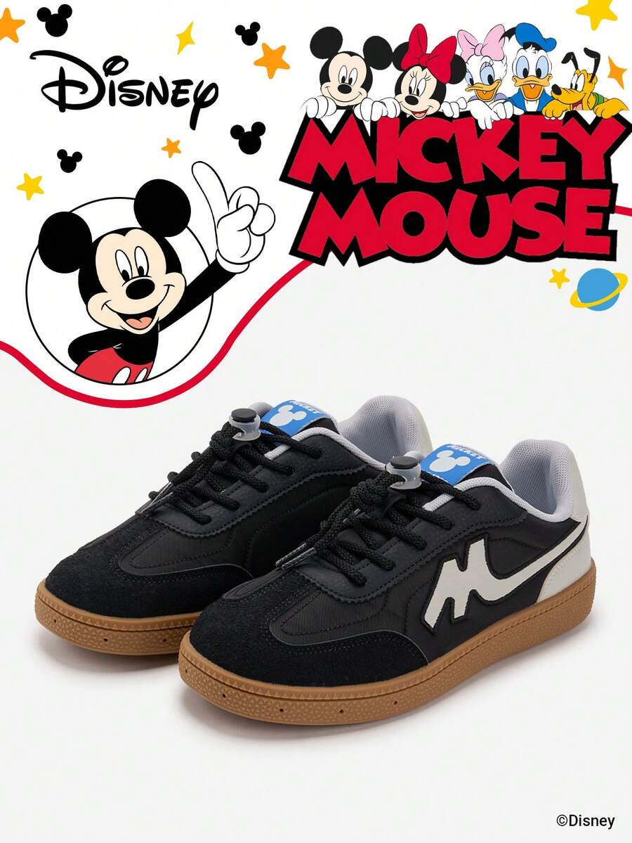 Disney 1 Pair Kids' Sneakers, Suitable For Daily Wear, Festivals, Sports, Outdoor Activities, Comfortable, Non-Slip, Durable, Breathable (Boys' Sneakers, Boys' Skate Shoes, Kids' Sports Shoes, Girls' Sneakers, Girls' Skate Shoes) - Black - View 1