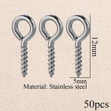 50/100颗不锈钢极简螺纹吊环螺丝 9字形螺丝 吊坠眼钉 DIY珠宝配件 日常工艺用品 - 羊眼 - 查看 10