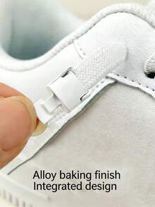 弹性免系鞋带，带锁扣，适用于运动鞋、休闲鞋、小白鞋、篮球鞋、跑步鞋、夏季训练鞋、返校用品、靴子配件，适合户外、运动、旅行、居家、办公、学校等各种场合，纯色可选。 - 白色 - 查看 10