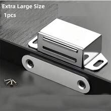 重型不锈钢橱柜磁性门扣，加厚强力门磁锁，防变形闭合门扣，适用于厨房橱柜衣柜抽屉 - 銀色 - 查看 11