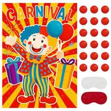 Pin On The Clown Carnival Party Game Circus Theme Birthday Party Decorations Supplies Activities - 如圖所示 - 查看 6