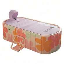 Bañera rosa independiente integrada con tapa, bañera plegable portátil para adultos, fácilmente plegable sin necesidad de inflarla, adecuada para viajes y espacios reducidos. - A - Ver 4