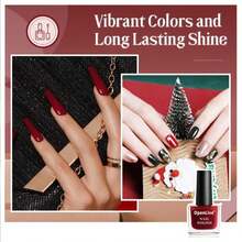 OpenLive 12 PCS Nail Polish Kit With 10 Colors As 2 PCS BASE And TOP Coat Green Blue Red Pink Collection Gifts For Women. - ColorA - 查看 6