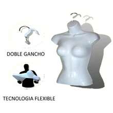 Maniquí Hueco para Mujer Tipo Busto | Maniquí Exhibidor de Ropa Femenina Disponible en 4 Colores Blanco, Negro, Beige y Plata, Ideal para Playeras, Blusas, Vestidos y Tops, Maniquí Ligero y Resistente para Tiendas de Ropa, Boutiques, Escaparates, Fotografía de Producto y Exhibición Comercial - Blanco - Ver 8