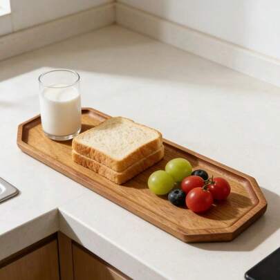 Handmade Wooden Tray, Wooden Plate, Platter, Large Shallow Plate, Made Of Rosewood Material, Practical , Lightweight And Portable Wooden Tableware, Suitable For Breakfast, Coffee, Tea Break, Snacks, Plant Decor And Home Decor, Kitchen Accessories, Can Be Chosen As Holiday Gifts