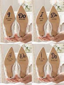 1/6/12 miếng dán giày cưới tùy chỉnh, chữ viết tùy chỉnh, họ và ngày cưới, nhãn dán giày cưới cá nhân hóa với tên và ngày cưới, nhãn dán giày cưới tùy chỉnh, nhãn dán "Tôi đồng ý", nhãn dán đám cưới, nhãn dán giày cưới, nhãn dán giày cưới cá nhân hóa, nhãn dán "Ông và Bà" tùy chỉnh. - Nhiều màu - Xem 6