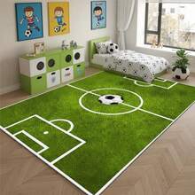 Soccer Field Green Grass Pattern Washable Rugs Area Rugs For Living Room Doormat Bathmat Room Decoration Rugs For Bedroom Large Carpets Ultra Soft Dining Room Rug Low Pile Rug For Home Office Decor Kitchen Rugs For Entryway Bathroom - A - 查看 4