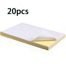 20/50 Sheets A4 White Printable Sticker Paper, Suitable For Inkjet And Laser Printers, Printable Labels, Self-Adhesive, A4 Printable Vinyl Sticker Paper, Matte White Waterproof PET Self-Adhesive Paper, Compatible With Inkjet Printers, Quick Drying, Strong Ink Adhesion - A4 White Self-adhesive Printing Paper - View 9