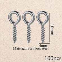 50/100颗不锈钢极简螺纹吊环螺丝 9字形螺丝 吊坠眼钉 DIY珠宝配件 日常工艺用品 - 羊眼 - 查看 8