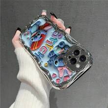 This Brand-New Disney Lilo & Stitch Phone Case Features A Cute And Playful Expression, A Simple And Stylish Appearance, And A Smooth Feel.Made Of Cute And Eye-Catching TPU Material With A 2D Wave Texture, It Includes Camera Protection, Cute Phone Case,Iphone17 Pro Max Case,Polka Dot,Travel Must Haves.Making It An Ideal Choice For Girls. Compatible With IPhone17/16/15/14/13/...12 Mini Pro Max Pro Plus XRXS. It's The Perfect Gift For Friends And Family. Stylish Phone Case, Fun Expression Design, Lightweight And Durable. Cute Phone Case,Iphone17 Pro Max Case,Polka Dot,Travel Must Haves. - Silver - View 2