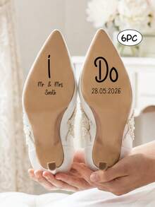 1/6/12 miếng dán giày cưới tùy chỉnh, chữ viết tùy chỉnh, họ và ngày cưới, nhãn dán giày cưới cá nhân hóa với tên và ngày cưới, nhãn dán giày cưới tùy chỉnh, nhãn dán "Tôi đồng ý", nhãn dán đám cưới, nhãn dán giày cưới, nhãn dán giày cưới cá nhân hóa, nhãn dán "Ông và Bà" tùy chỉnh. - Nhiều màu - Xem 12