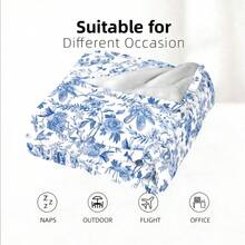 蓝白瓷花法兰绒毯——舒适时尚，沙发床两用 - 彩色 - 查看 8