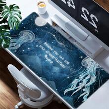 1 件超大蓝色水母游戏鼠标垫 - 加厚防滑可水洗橡胶桌面垫，采用精密锁边工艺，适合游戏玩家和办公使用 - A - 查看 14