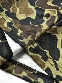 男士时尚迷彩短袖Polo衫套装，夏季 - 軍綠色 - 查看 5