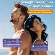 NEW SENYANG New True Wireless Open-Ear Headphones, Bluetooth Non-Intrusive Clip-On Earphones, Video Earphones, TWS HIFI Dolby Bass 9D Stereo, HD Call Earphones, Suitable For Android, Sports Earphones, Smart Earphones, Gifts, Gaming Earphones, Sports Earphones, Couples Earphones Suitable For Commuting, Movies, Gaming, Calls, Sports And More Scenarios - Upgraded Stylish Triangular Headphones - View 5