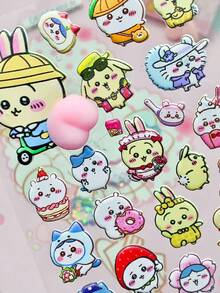 Novos adesivos antiestresse 3D em relevo com desenhos animados fofos - Ideais para decorar o celular das crianças, ótimos para presentear e usar em casa, festas, aniversários e outras ocasiões. Super estilosos! - Multicolorido - Ver 9