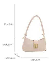 Luxury-Style Single Shoulder Handbag With A Sleek Design - 2026 New Model - Luxury Women's Modern Style Bag - White - View 3