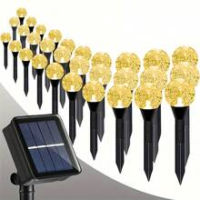 TTDHWW 30-Piece Outdoor Solar Light, Crystal Ball String Light, 19 Ft/6 M IP44 Lawn Light Strip With 8 Lighting Modes And Light-Sensitive Switch, Suitable For Garden, Patio, Path And Landscape Lighting. - 30LED - 查看 3