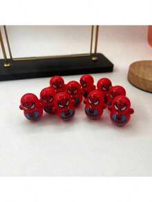 Marvel 漫威迷你蜘蛛侠不倒翁玩具 10 件装 - 红蓝塑料摇摆人偶，送给朋友或节日的完美礼物，超级英雄乐趣 | 趣味设计 | 耐用塑料材质，新年礼物、情人节礼物、复活节礼物（随机款式） - 彩色 - 查看 6