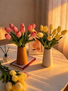 10 bông hoa tulip nhân tạo nhiều màu, hồng nhạt, hồng và trắng, thích hợp cho vườn ngoài trời, trang trí trong nhà, bình hoa, cây giả, mọi mùa, trang trí nhà cửa, trang trí đám cưới, hoa cưới, hoa đeo tay, cổng vòm, tiệc tùng, quà tặng, giáng sinh, lễ tạ ơn, trở lại trường, ngày lễ tình nhân, ngày nhà giáo, ngày của mẹ, phòng, nhà, tường, phòng tắm, phòng ngủ, phụ kiện bàn làm việc, đồ dùng đám cưới, phòng khách, văn phòng, nhà bếp, quà tặng tiệc tùng, quà tặng phù dâu - Nhiều màu - Xem 6