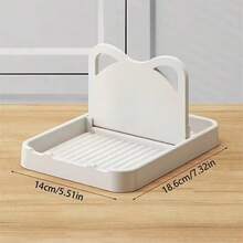 Soporte multifuncional para tapa de olla con forma de oreja de gato/Reposaespátulas/Soporte para tapa de olla/Accesorio de cocina, Estante plegable vertical para almacenamiento de cucharas y utensilios para mostrador o pared, Soporte resistente para tapa de olla, Organizador de mostrador, Estante para cubiertos, Herramienta de cocina - Multicolor - Ver 7