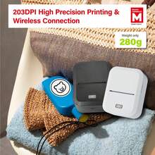 Impressora de etiquetas Marklife X2, impressora térmica portátil para impressão de etiquetas de identificação, etiquetas de produtos, etiquetas de roupas, etiquetas para latas e etiquetas de endereço. Ideal para estudantes, uso doméstico e pessoal. Compatível com sistemas Android, iOS e Windows. Acompanha 3 rolos de papel. - Impressora branca e três rolos de etiquetas de 40*30mm - Ver 4