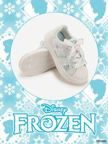 Disney 1 Pair Children's Sports Shoes, Including Princess Sports Shoes, Anna Princess Sports Shoes And Arendelle Princess Sports Shoes, Suitable For Daily, Holiday Sports And Outdoor Wear. Comfortable, Non-Slip, Durable And Breathable Soles - White - View 2