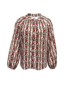 Áo sơ mi dài tay nữ in hoa thanh lịch, phù hợp cho mọi mùa, kiểu dáng thời trang thường ngày, dễ phối đồ, thích hợp cho kỳ nghỉ xuân. - Nhiều màu - Xem 6