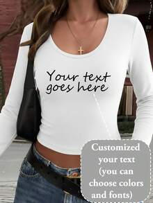 Áo nỉ thể thao dài tay nữ in theo yêu cầu, thêm chữ (khẩu hiệu/câu nói/thái độ/châm ngôn sống). Món quà lý tưởng dành cho phái nữ, gia đình, bạn bè, các dịp lễ, kỷ niệm. - trắng - Xem 2