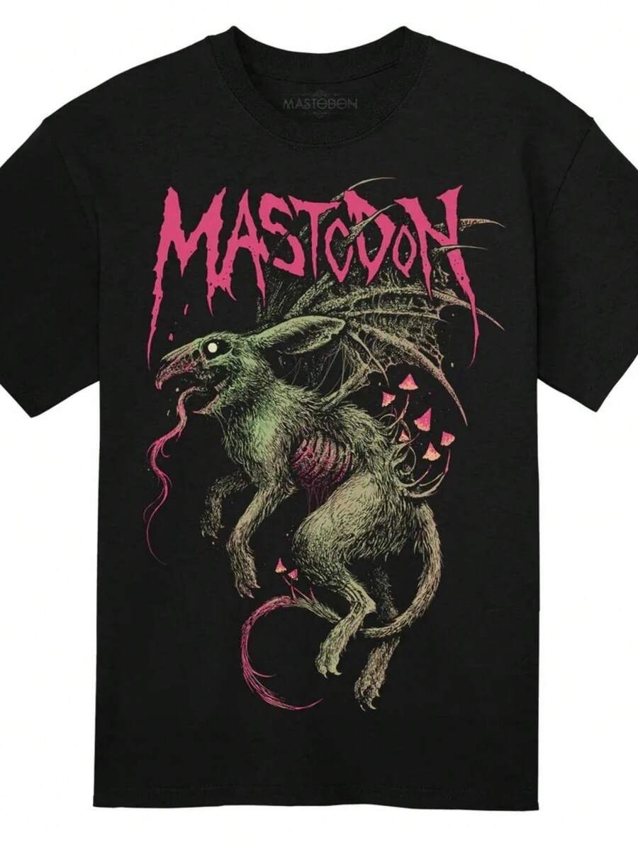 Rare New Mastodon T-Shirt High-End Luxury Is For Both Men And Women Top Y2k Summer Hot. - 黑色10 - 查看 1