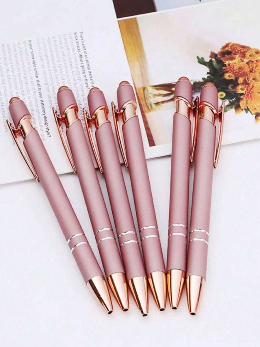 6支装高品质时尚金属圆珠笔，带触摸屏功能，适合学生、办公人士使用，也是教师节礼物的理想之选。 - 多色 - 查看 1