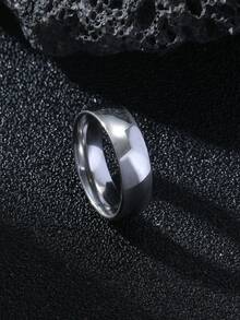 1 pieza Anillo liso minimalista, apto para uso diario - Multicolor - Ver 2