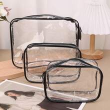 大容量透明便携旅行洗漱化妆包 PVC防水耐磨简约多功能化妆包 - 多色 - 查看 5