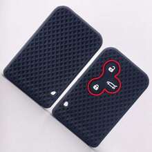 高级硅胶遥控钥匙套 | 兼容雷诺风景/Clio/Logan/梅甘娜2/梅甘娜3/科雷傲 | 防刮防摔防尘钥匙扣保护套 | 精准按键开孔，无信号干扰，柔韧防滑钥匙壳 - 黑色的 - 查看 1