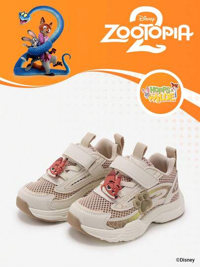 Disney 1双 X Zootopia 2 联名款儿童运动鞋，适合日常及户外穿着，舒适防滑，透气（儿童运动鞋，女童鞋）