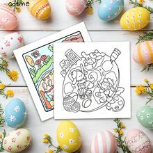 GDTME A Cute Easter Coloring Book, Easter Coloring Fun, 24 Pages Of Simple & Comfortable Doodles, Relaxing, Suitable As Easter Gifts For Family & Friends, Back To School Gifts, Stationery, Office Supplies, Easter Party Supplies, Pearl Paper Crafts, Easter Decorations, Size 7.9x7.9 Inches, Comes With 5 Stickers. - Cute Easter - View 6