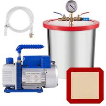 3 Gallon Vacuum Chamber Kit Stainless Steel Degassing Chamber 12L Vacuum Degassing Chamber Kit With 3.6 CFM 1 Stage Vacuum Pump HVAC - Silver - View 8