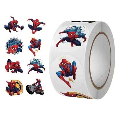 Marvel 500pcs Adult Spider-Man Kawaii Stickers Luggage Graffiti Toy Decals Decoration Sticker Gift Closure Sticker New Year's Gift, Valentine's Day Gift, Easter Gift