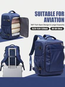 Mochila/mochila de viaje de 40x20x30cm aprobada por Ryanair, adecuada para viajes cortos, se ajusta fácilmente debajo del asiento, diseño unisex - Multicolor - Ver 8