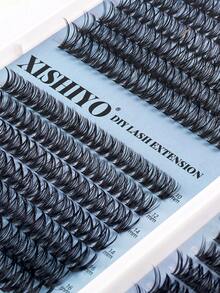 560pcs D-Curl Eyelash Extension Kit, Includes Eyelash Glue, Tweezers And Brush, 30D-100D Density Self-Adhesive Curled False Eyelashes, Natural Look, Reusable, Suitable For Daily Occasions And Women's Gifts, DIY Enlarging Eyes At Home! Eyelash Cluster Set, Eyelashes, False Eyelashes - Multicolor - View 10