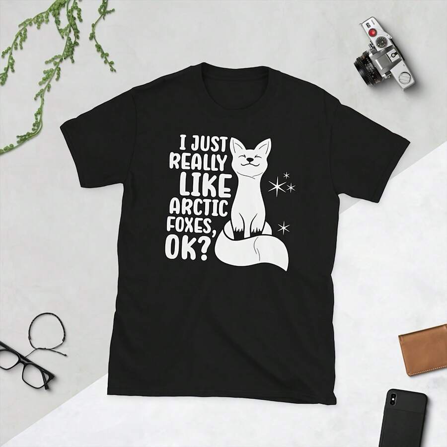 Regalos de zorro ártico Amante de los zorros árticos Camiseta unisex Zorros árticos - Negro 3 - Ver 1