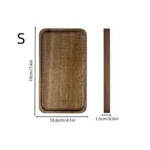 Rectangular Decorative Tray, Bathroom Tray, Wooden Tray, Multipurpose Tray, Kitchen Tray, Bathroom Decor, Room Decor, Bathroom Accessories, Suitable For Living Room, Hotel, Shower, Bathroom, Home Use, Meeting Various User Needs - C-Wood Color - View 12