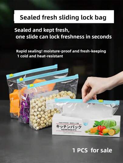 Reusable Ziplock Bags/Portion Bags/Food Storage Bags, Ziplock Seal Edge Airtight Bags, Food Packaging Seal Bags, Economical Household Resealable Bags, Freezer & Refrigerator Portion Bags