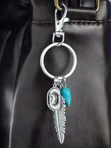 Western Cowboy Style Key Chain,Horseshoe Keychain,Stylish Key Ring For Car Keys,Fashionable And Minimalist Lucky Charm Horseshoe Golden Keychain Creative Small Gift Horse Hoof Ornament Pendant,Equestrian-Themed Holiday Gift,Teacher Appreciation Gifts,Vintage Western Key With Horsebit,Rustic For Men's Keys,Y2k ,Western ( Cowboy Gear),Mother'S Day Gift, Graduation Gifts - Multicolor - View 6