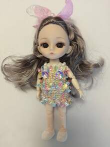 Fashionable Creative Mini Wedding Dress Princess Doll, Collectible Ornament Gift For Girls - Multicolor - View 9