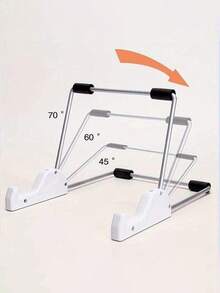 1pc Adjustable Foldable Tablet Stand | Strong Compatibility, Ultra Portable Laptop Stand, Achieving Seamless Workflow, Ergonomic Design, Suitable For Slouchy Days - Available In Various Bright Colors, Made Of Aluminum Alloy. Desktop Vertical Shelf - Multicolor - View 3